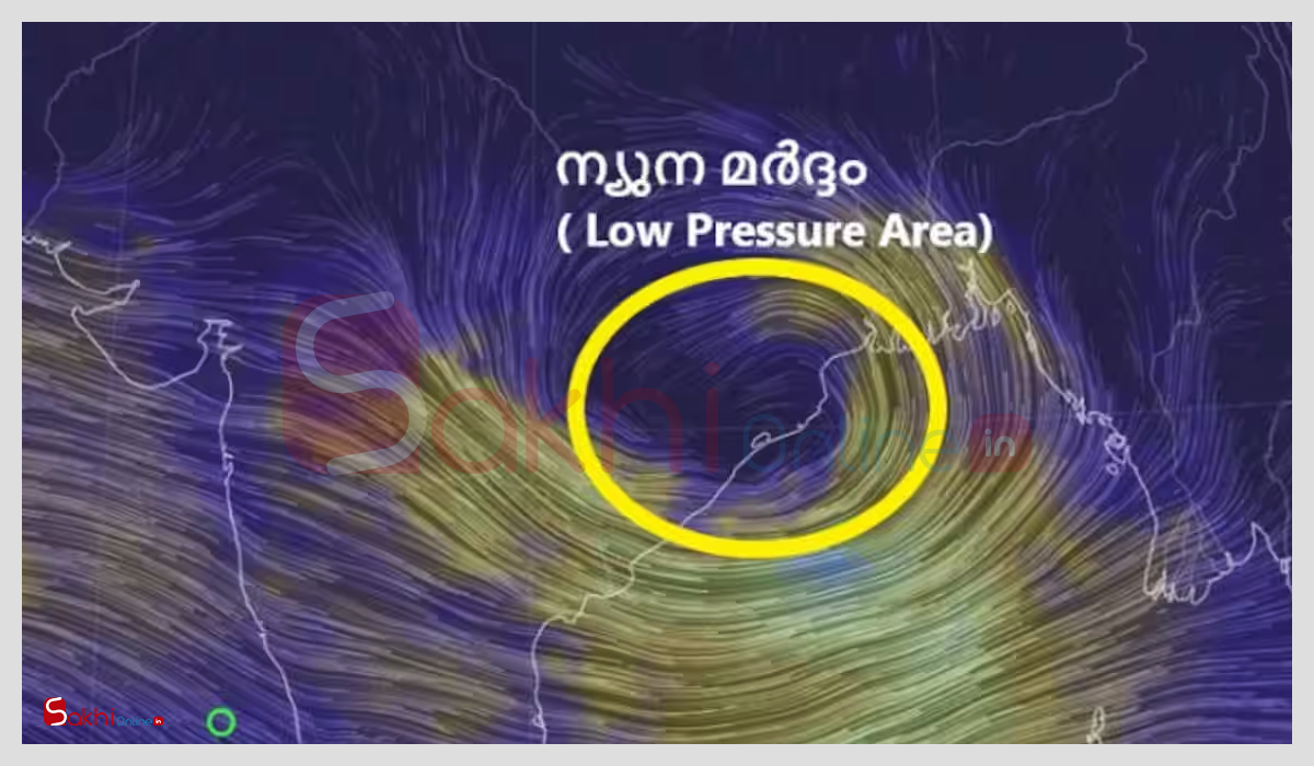 കേരള തീരം മുതൽ തെക്കൻ ഗുജറാത്ത്‌ തീരം വരെ ന്യൂനമർദ്ദ പാത്തി; 