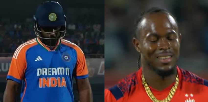 മൂന്നാമതും ആർച്ചറിന്റെ ഷോർട് ബോൾ കെണിയിൽ വീണ് സഞ്ജു,‘സ്പെഷൽ ക്ലാസും’ ഏറ്റില്ല