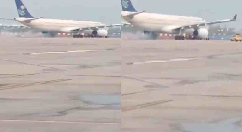 ഉത്തർപ്രദേശിൽ ലാൻഡിങ്ങിനിടെ സൗദി വിമാനത്തിന് സാങ്കേതിക തകരാർ