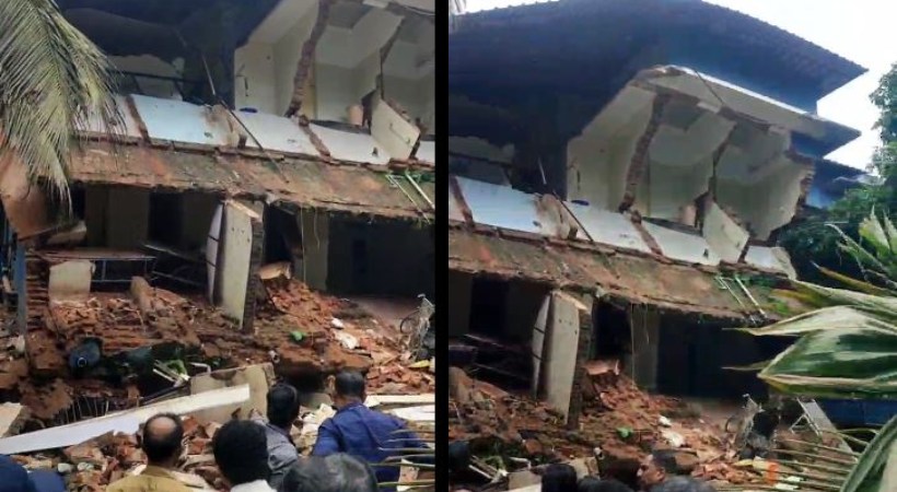 കോട്ടയം മെഡിക്കല്‍ കോളജിലെ 14-ാം വാര്‍ഡ് കെട്ടിടത്തിന്റെ ഭാഗം ഇടിഞ്ഞുവീണു.