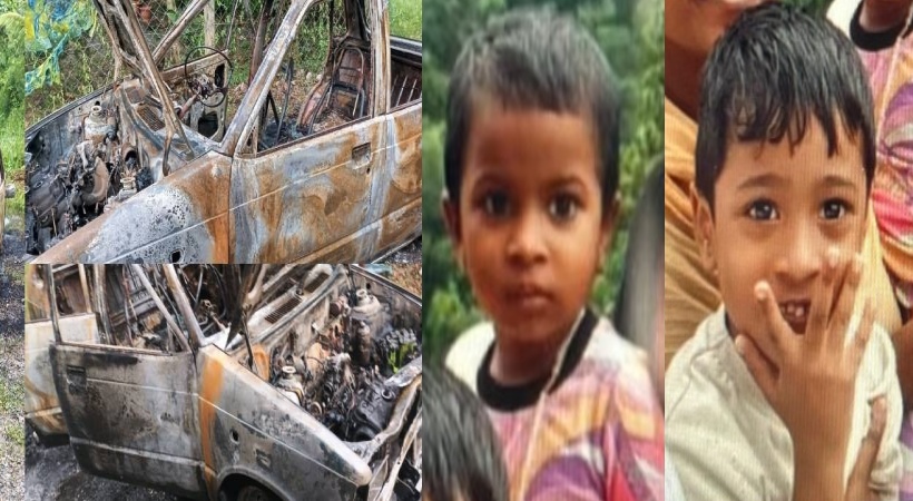 ചിറ്റൂരില്‍ കാര്‍ പൊട്ടിത്തെറിച്ചുണ്ടായ അപകടം: പൊള്ളലേറ്റ രണ്ട് കുട്ടികള്‍ മരിച്ചു