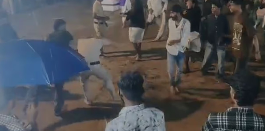 ക്ഷേത്ര ഉത്സവത്തിനിടെ മദ്യപിച്ചെത്തി പ്രശ്നം ഉണ്ടാക്കി; യുവാക്കളെ കസ്റ്റഡിയിൽ എടുക്കുന്നതിനിടെ പൊലീസുകാർക്ക് മർദനം