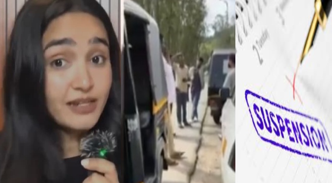 മൂന്നാറിൽ വിനോദ സഞ്ചാരിയെ ഭീഷണിപ്പെടുത്തിയ സംഭവം; ജോലിയിൽ വീഴ്ച വരുത്തിയ 2 പൊലീസുകാർക്ക് സസ്പെൻഷൻ