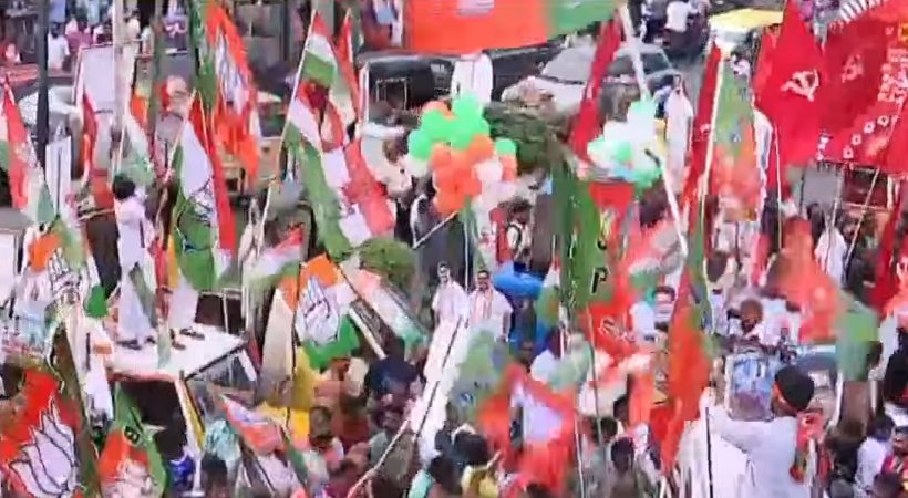 കൊട്ടിക്കലാശത്തെ നാടിന്റെ ഉത്സവമാക്കി മുന്നണികള്; ഏഴ് ജില്ലകളില് പരസ്യപ്രചാരണം അവസാനിച്ചു; ഇനി നിശബ്ദ പ്രചരണം