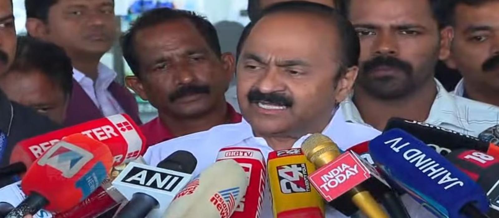 ‘ഇല്ലാത്ത വാര്‍ത്തകള്‍ കൊണ്ട് പാവം സുധാകരേട്ടനെ നിങ്ങള്‍ അധിക്ഷേപിക്കുന്നതെന്തിന്?’ ചില മാധ്യമങ്ങള്‍ തെറ്റായ വാര്‍ത്തകള്‍ നല്‍കുന്നുവെന്ന് വി ഡി സതീശന്‍