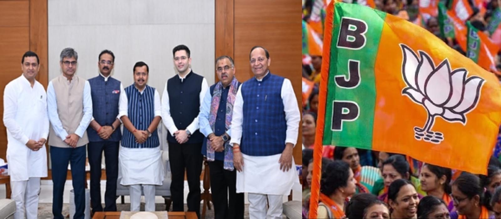 വീണ്ടും തിരിച്ചടി; രാജ്യസഭയിലെ 7 ആംആദ്മി പാർട്ടി എംപിമാർ ബിജെപിയിൽ ലയിച്ചു