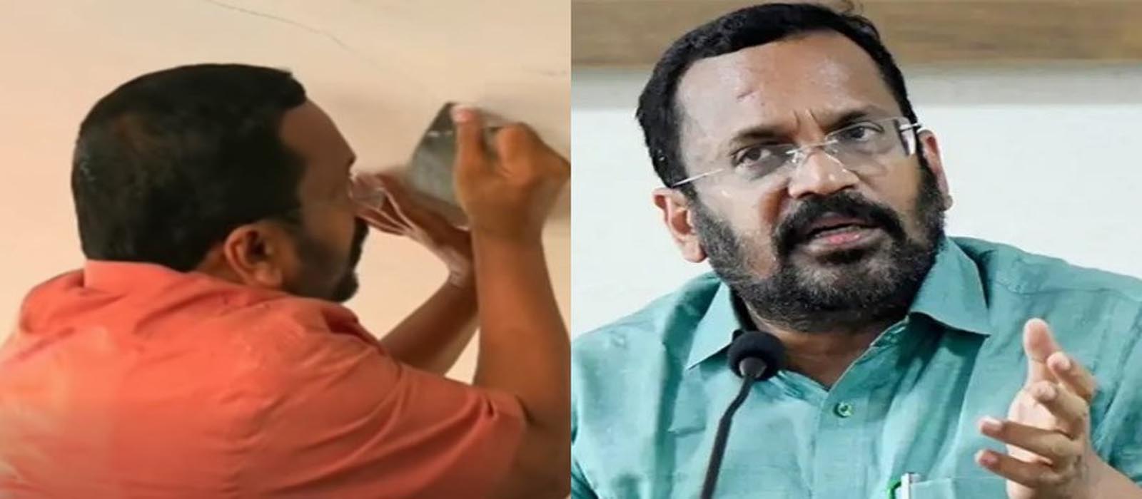 ‘മേല്‍ക്കൂരയില്‍ വെള്ളം കിനിഞ്ഞ് വന്ന പാടുണ്ട്, അത് തടയാനുള്ള പണി പൂര്‍ത്തിയായിട്ടില്ല’; ടൗണ്‍ഷിപ്പിലെ വീടുകളില്‍ വിള്ളലെന്ന ആരോപണം തള്ളി മന്ത്രി കെ രാജന്‍