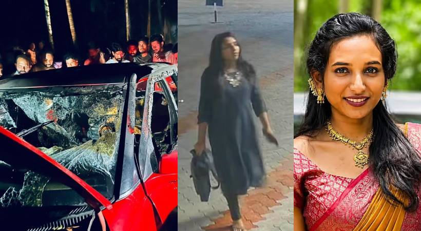 കാറിന് തീപിടിച്ച് ഗർഭിണി മരിച്ച സംഭവം: ഭർത്താവിന് പങ്കില്ലെന്ന് പൊലീസ് നിഗമനം