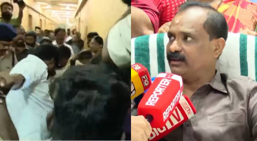 തിരുവനന്തപുരം ന​ഗരസഭയിൽ CPIM-BJP കൗൺസിലർമാരുടെ കയ്യാങ്കളി; വിമർശിച്ച് മേയർ വിവി രാജേഷ്